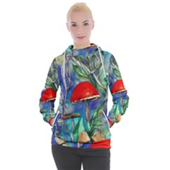 Woodsy Mushroom Forest Foraging Women s Hooded Pullover by GardenOfOphir