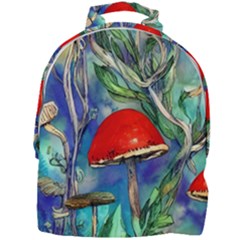 Woodsy Mushroom Forest Foraging Mini Full Print Backpack by GardenOfOphir