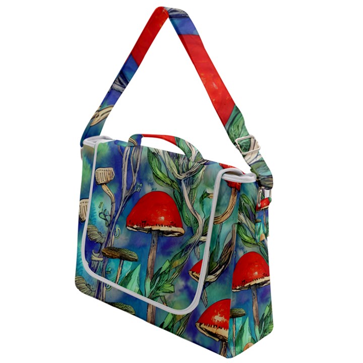 Woodsy Mushroom Forest Foraging Box Up Messenger Bag