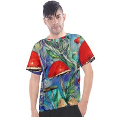 Woodsy Mushroom Forest Foraging Men s Sport Top by GardenOfOphir