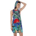 Woodsy Mushroom Forest Foraging Racer Back Hoodie Dress View1