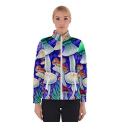 Farmcore Mushroom Foraging In A Forrest Women s Bomber Jacket by GardenOfOphir