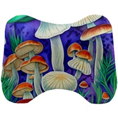 Farmcore Mushroom Foraging In A Forrest Head Support Cushion by GardenOfOphir