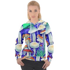 Farmcore Mushroom Foraging In A Forrest Women s Overhead Hoodie by GardenOfOphir