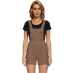 Brown Bear	 - 	short Overalls by ColorfulWomensWear