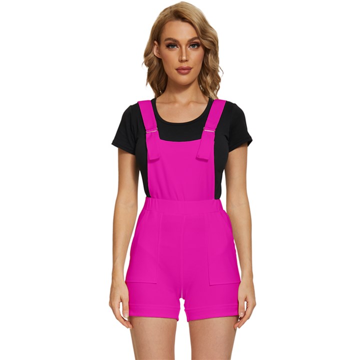 Fashion Fuchsia Pink	 - 	Short Overalls