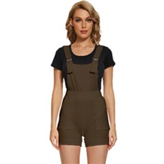 Mocha Brown	 - 	short Overalls by ColorfulWomensWear