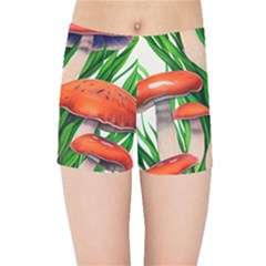 Fairycore Forest Mushroom Kids  Sports Shorts by GardenOfOphir