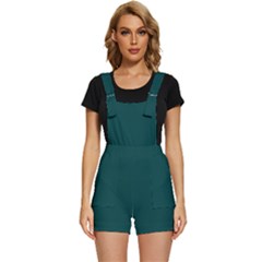 Warm Blackish Green	 - 	short Overalls by ColorfulWomensWear