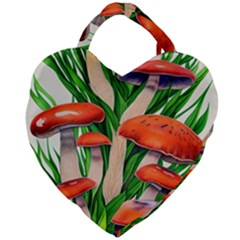 Fairycore Forest Mushroom Giant Heart Shaped Tote by GardenOfOphir