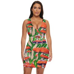 Fairycore Forest Mushroom Draped Bodycon Dress by GardenOfOphir