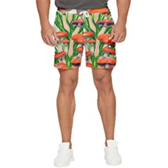 Fairycore Forest Mushroom Men s Runner Shorts by GardenOfOphir