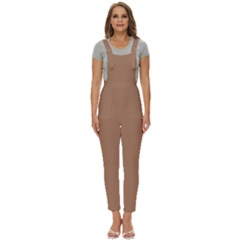 French Beige	 - 	pinafore Overalls Jumpsuit by ColorfulWomensWear