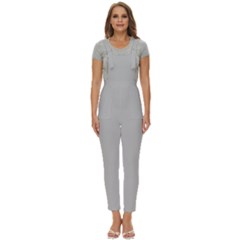 Rhino Grey	 - 	pinafore Overalls Jumpsuit by ColorfulWomensWear