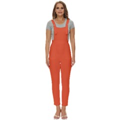 Orange Flame	 - 	pinafore Overalls Jumpsuit by ColorfulWomensWear