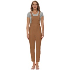 Two Penny Brown	 - 	pinafore Overalls Jumpsuit by ColorfulWomensWear