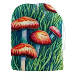 Enchanted Forest Mushroom Drawstring Pouch (3xl) by GardenOfOphir