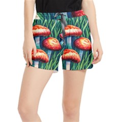 Enchanted Forest Mushroom Women s Runner Shorts by GardenOfOphir