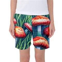 Enchanted Forest Mushroom Women s Basketball Shorts by GardenOfOphir