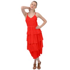 Candy Apple Red	 - 	layered Bottom Dress by ColorfulDresses