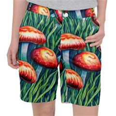 Enchanted Forest Mushroom Pocket Shorts by GardenOfOphir