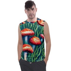 Enchanted Forest Mushroom Men s Regular Tank Top by GardenOfOphir