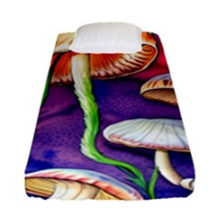 Foraging Mushroom Garden Fitted Sheet (single Size) by GardenOfOphir