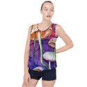 Foraging Mushroom Garden Bubble Hem Chiffon Tank Top View1