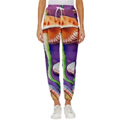 Foraging Mushroom Garden Cropped Drawstring Pants by GardenOfOphir