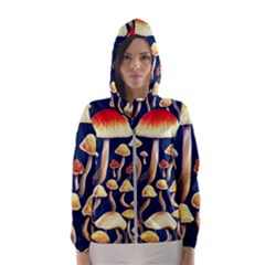 Natural Mushroom Fairy Garden Women s Hooded Windbreaker by GardenOfOphir