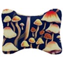 Natural Mushroom Fairy Garden Velour Seat Head Rest Cushion View1