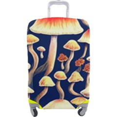 Natural Mushroom Fairy Garden Luggage Cover (large) by GardenOfOphir