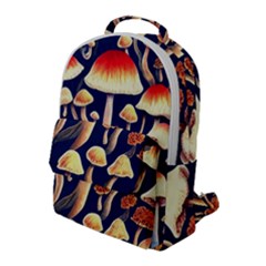 Natural Mushroom Fairy Garden Flap Pocket Backpack (large) by GardenOfOphir