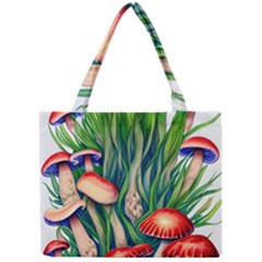 Vintage Mushroom Mini Tote Bag by GardenOfOphir