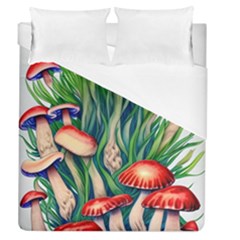 Vintage Mushroom Duvet Cover (queen Size) by GardenOfOphir