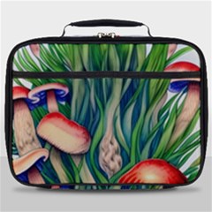 Vintage Mushroom Full Print Lunch Bag by GardenOfOphir