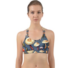 Forest Mushrooms Back Web Sports Bra by GardenOfOphir