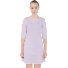 Languid Lavender Purple	 - 	quarter Sleeve Pocket Dress by ColorfulDresses