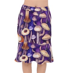 Whimsical Forest Mushroom Short Mermaid Skirt by GardenOfOphir