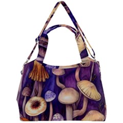 Whimsical Forest Mushroom Double Compartment Shoulder Bag by GardenOfOphir