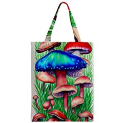 Light And Airy Mushroom Witch Artwork Zipper Classic Tote Bag by GardenOfOphir