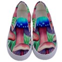 Light And Airy Mushroom Witch Artwork Kids  Canvas Slip Ons View1