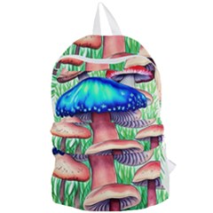 Light And Airy Mushroom Witch Artwork Foldable Lightweight Backpack by GardenOfOphir