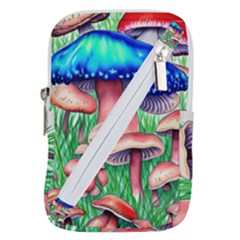 Light And Airy Mushroom Witch Artwork Belt Pouch Bag (large) by GardenOfOphir