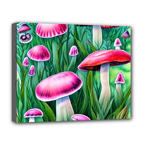 Foreboding Goblincore Mushroom Deluxe Canvas 20  X 16  (stretched) by GardenOfOphir