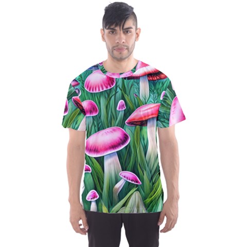 Foreboding Goblincore Mushroom Men s Sport Mesh Tee by GardenOfOphir