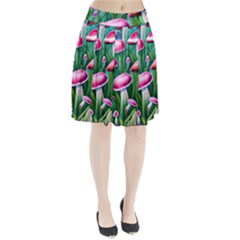 Foreboding Goblincore Mushroom Pleated Skirt by GardenOfOphir