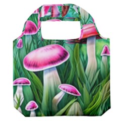 Foreboding Goblincore Mushroom Premium Foldable Grocery Recycle Bag by GardenOfOphir