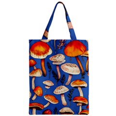 Tiny And Delicate Animal Crossing Mushrooms Zipper Classic Tote Bag by GardenOfOphir