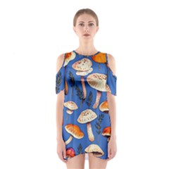 Tiny And Delicate Animal Crossing Mushrooms Shoulder Cutout One Piece Dress by GardenOfOphir